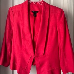 White House Black Market Coral Blazer with Open Collar